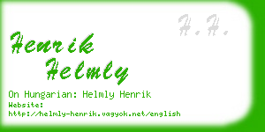 henrik helmly business card